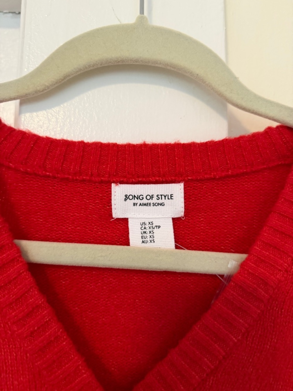 Song of Style Women's Red and Black Cardigan - Picture 4 of 5